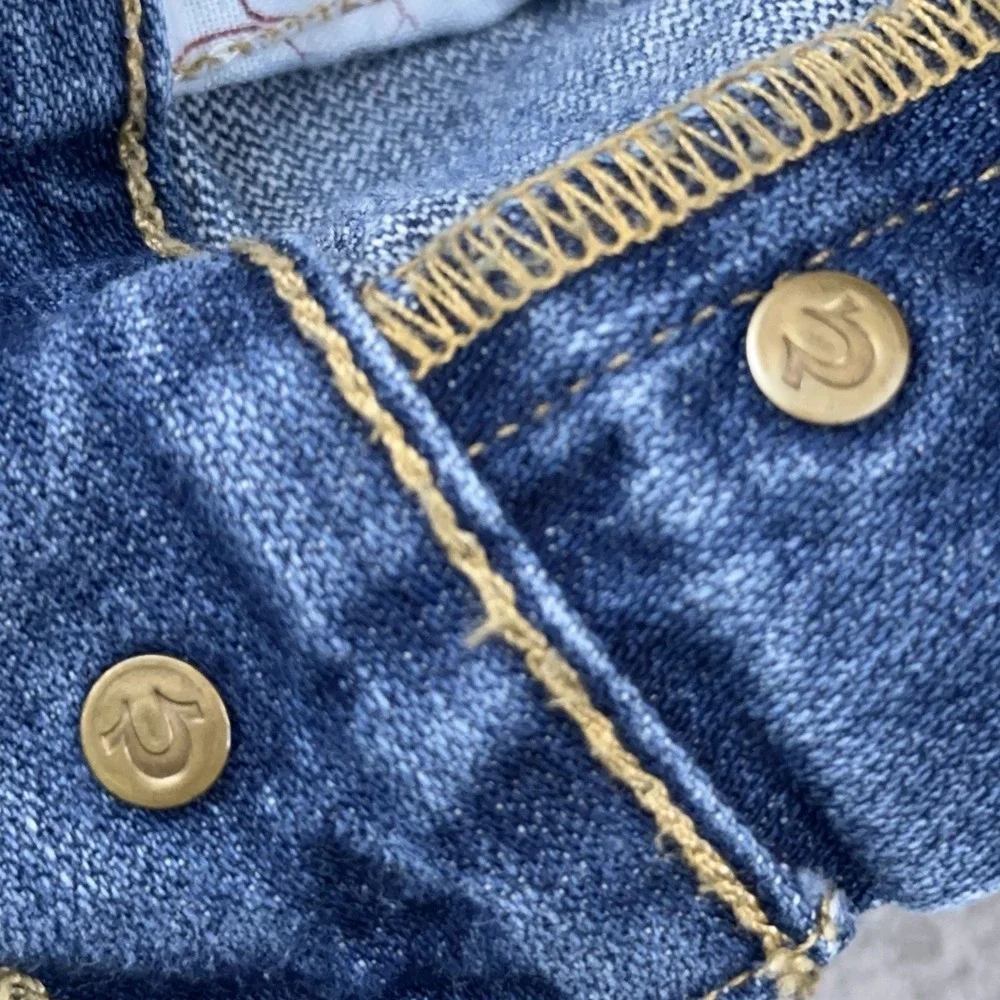 True Religion Jeans Men's 33 (34x34) Bobby Snake Eye Straight Sad Gridiron‎ USA